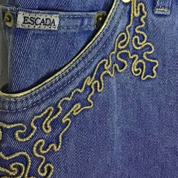 ESCADA Vintage Embellished Piping Jeans - Picture 3 of 8